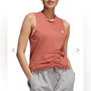 NWT Adidas Cinch Rust Pink Magic Cotton Tank Top Athletic Sport Yoga Outdoors Sm